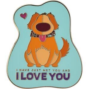 Disney Pixar up Doug dog Dug "I Just Met You and I Love You" Pin Enamel Metal